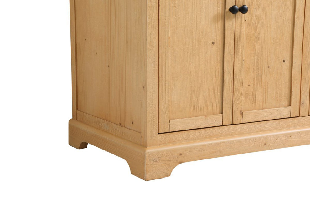 Home Living 22" Farmhouse Natural Wood-Light Bathroom Vanity