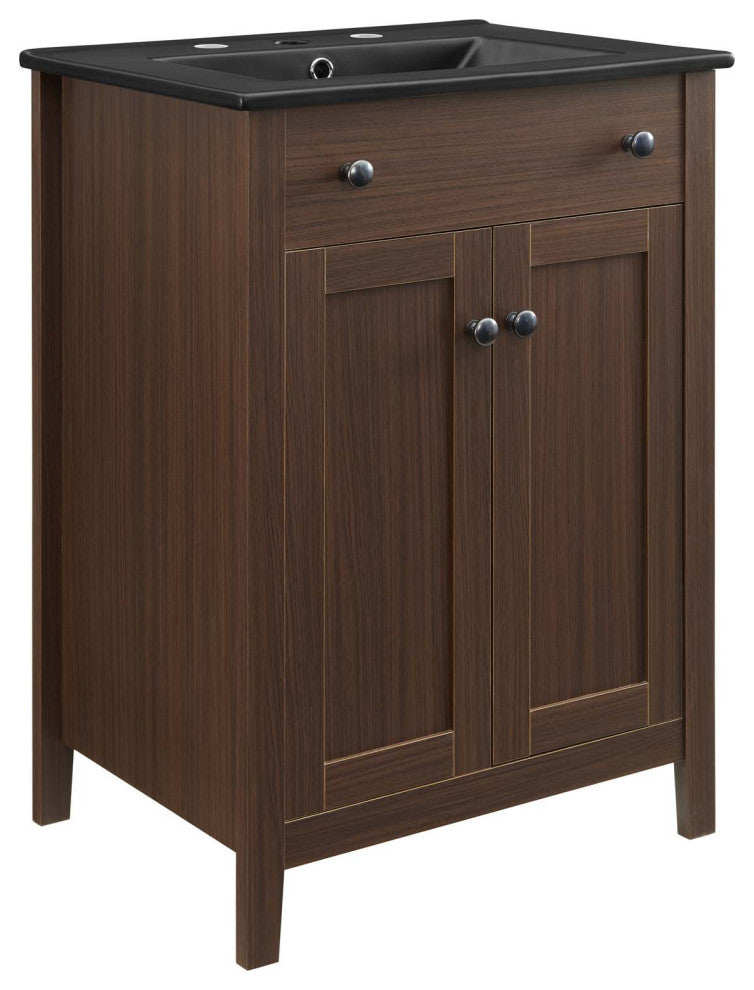 Nantucket 24" Bathroom Vanity Walnut Black -5356