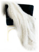 Off White Exotic Feather Faux Fur Luxury Throw Blanket, Blanket 70Lx90W Twin