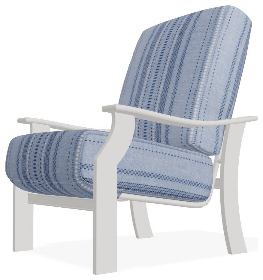 St. Catherine Deep Seat Outdoor Armchair, Copeland Chambray/Snow