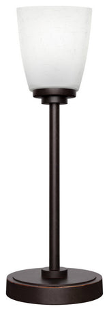 Luna 1-Light Table Lamp, Dark Granite/Square White Muslin