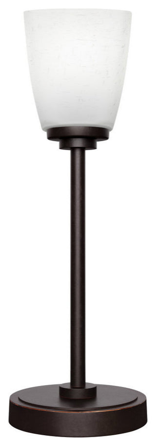 Luna 1-Light Table Lamp, Dark Granite/Square White Muslin