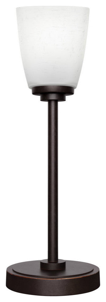 Luna 1-Light Table Lamp, Dark Granite/Square White Muslin