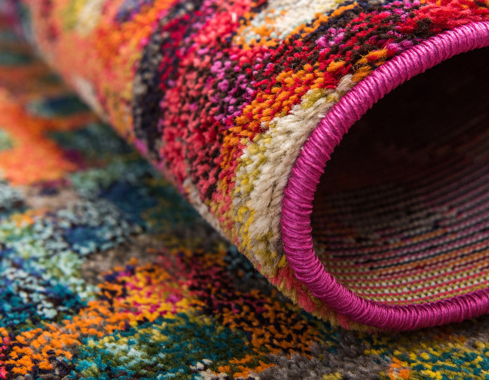Unique Loom Multicolored Jardin Ivy 2' 7 x 8' 0 Runner Rug