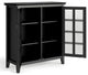 Artisan Solid Wood 38 Inch Wide Transitional Medium Storage Cabinet In Black