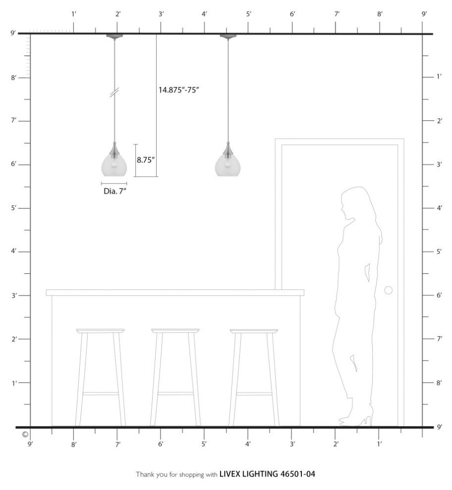 Catania 1 Light Black With Brushed Nickel Accents Mini Pendant
