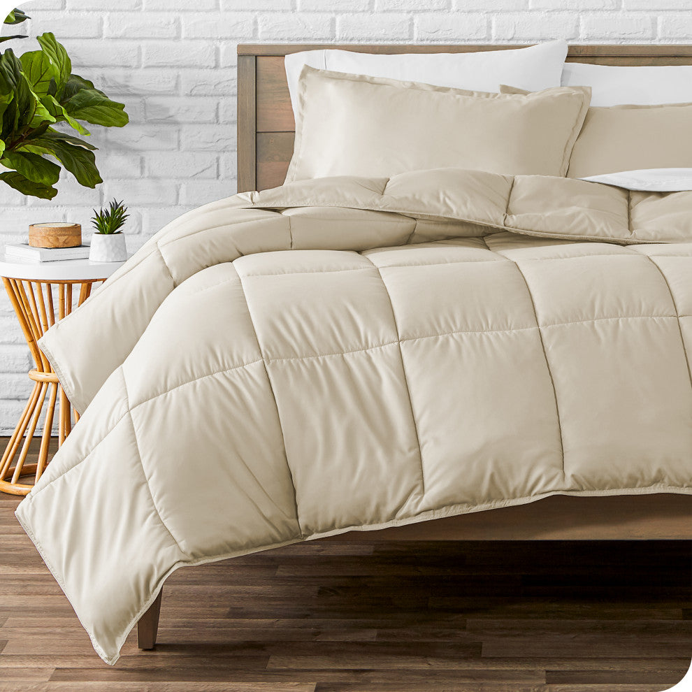 Bare Home Down Alternative Comforter Set, Sand, Queen