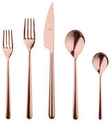 Linea Flatware Set, Bronze, 5 Pcs.
