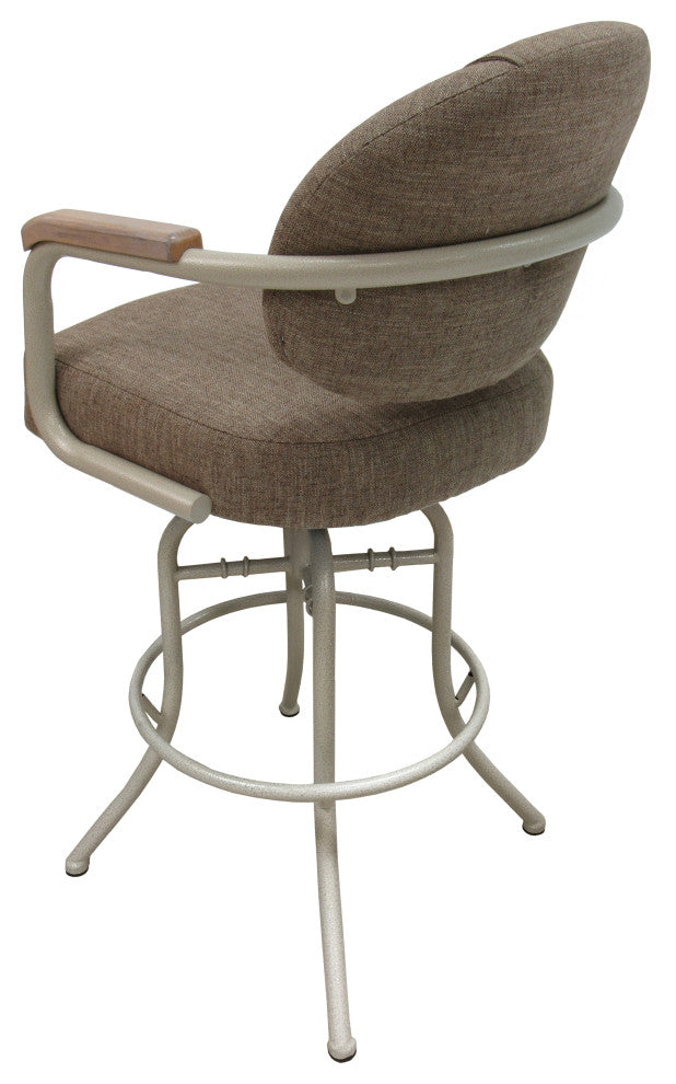 Swivel Tilt Metal Counter 26" or 30" Bar Stool - M-79, Basin Beige, Beige, 26"