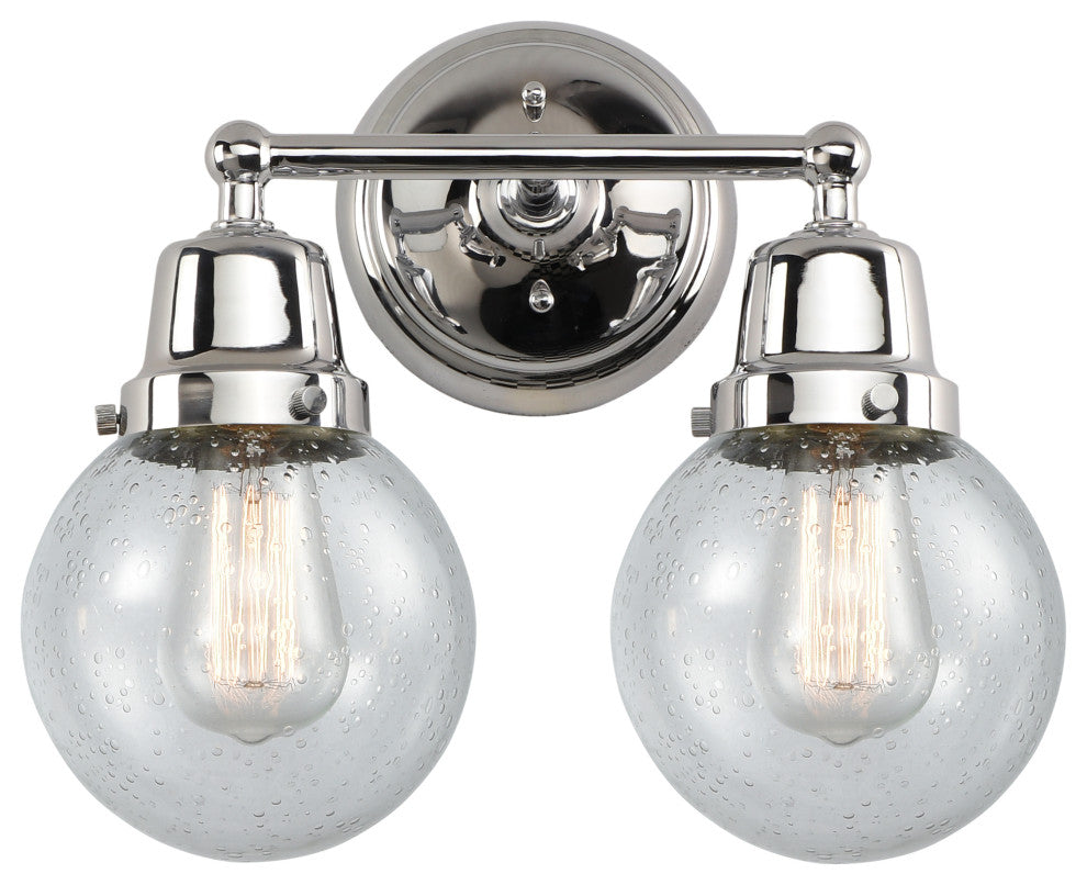 Innovations 623-2W-PC-G204-6 2-Light Bath Vanity Light, Polished Chrome