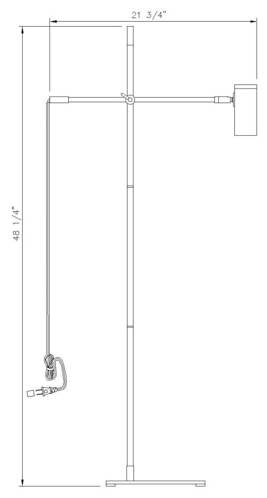 Zlite 814FL-MB-OBR 1-Light Floor Lamp, Olde Brass