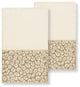Linum Home Turkish Cotton Spots 2-Piece Embellished Hand Towel Set, Cream