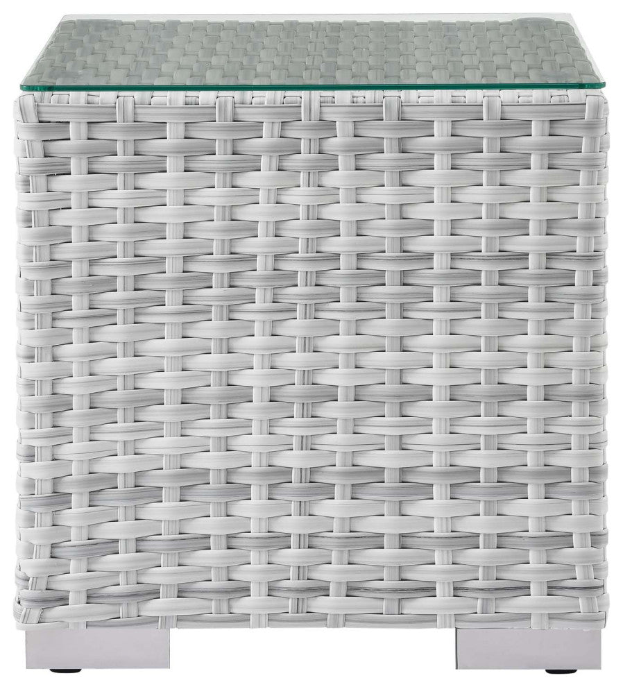 Convene 3-Piece Outdoor Patio Set - Light Gray White