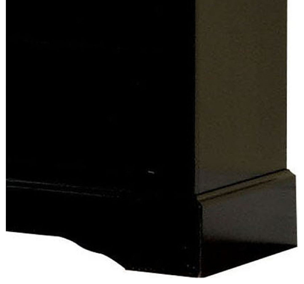 Benzara BM177809 Wooden Dresser With 6 Drawers, Black