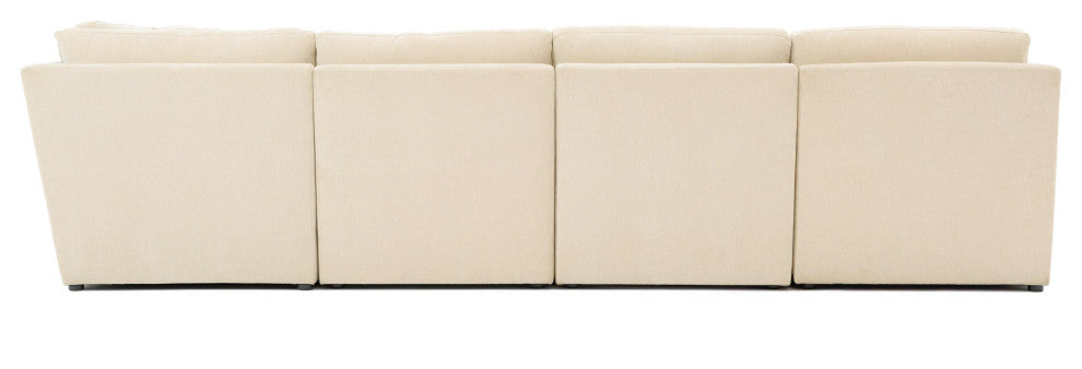 Aiden Beige Modular Large Chaise Sectional - Beige