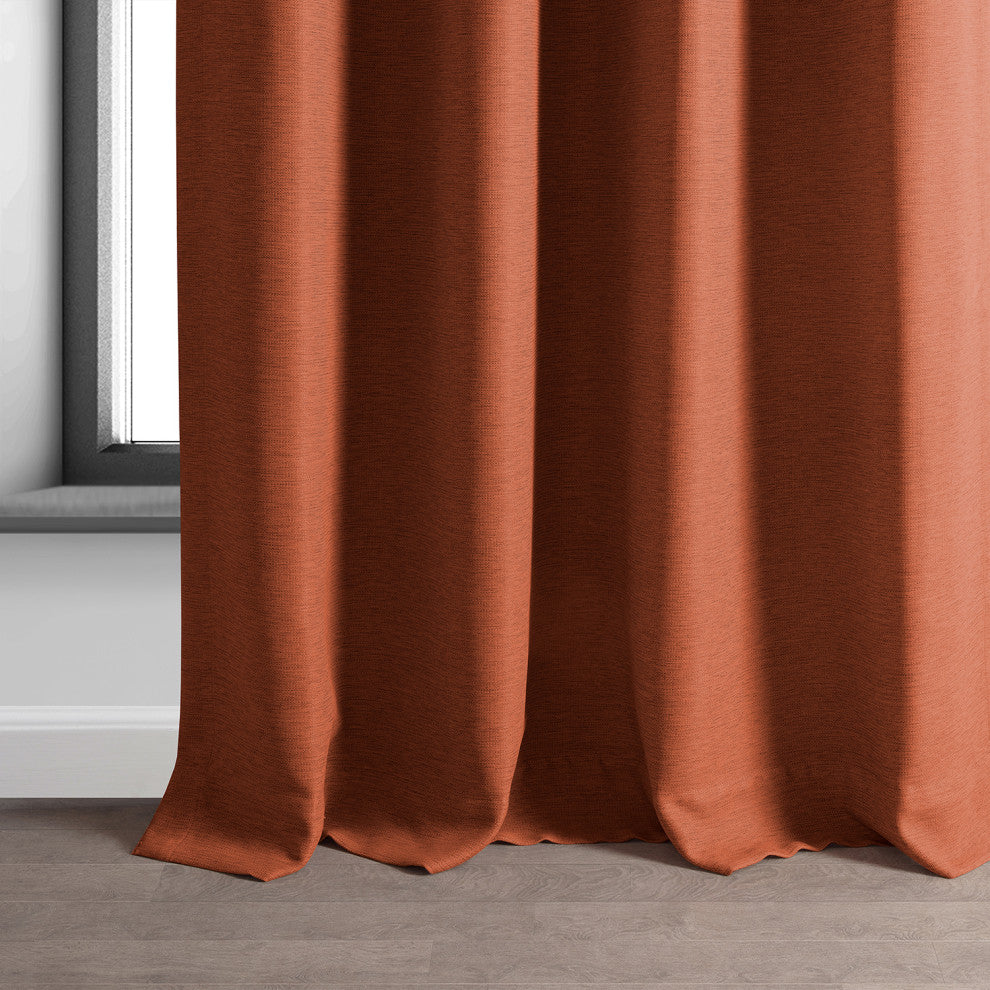 Persimmon Bellino Grommet Blackout Room Darkening Curtain Single Panel, 50"x96"