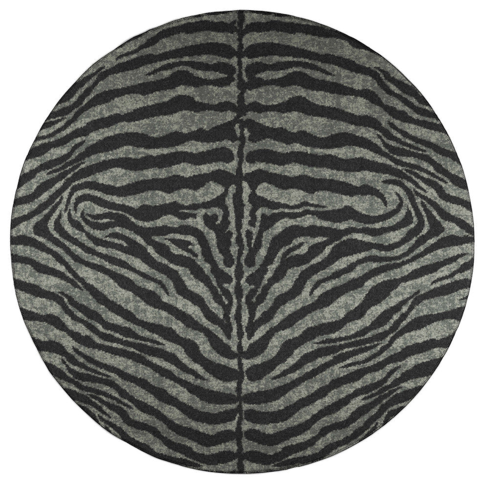 Indoor/Outdoor Mali ML1 Midnight Machine Washable 10' x 10' Round Rug