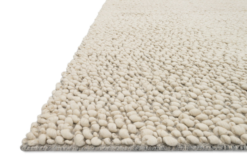 Handwoven Wool Textured Quarry QU-01 Area Rug by Loloi, Ivory, 2'0"x3'0"
