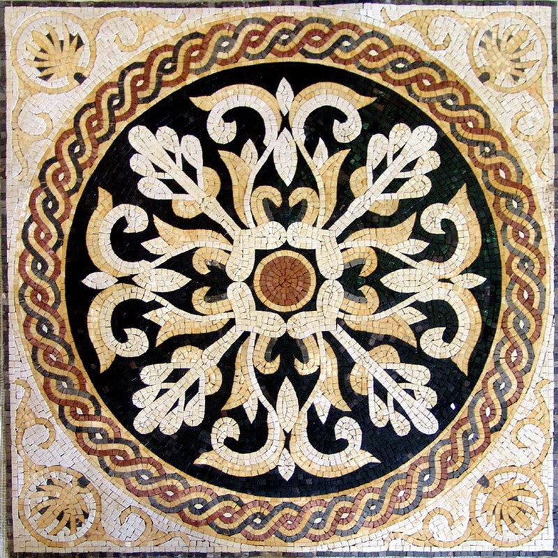 Botanical Mosaic Art - Millicent, 31"x31"