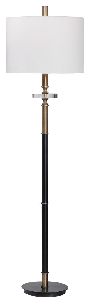 Uttermost Maud Aged Black Floor Lamp