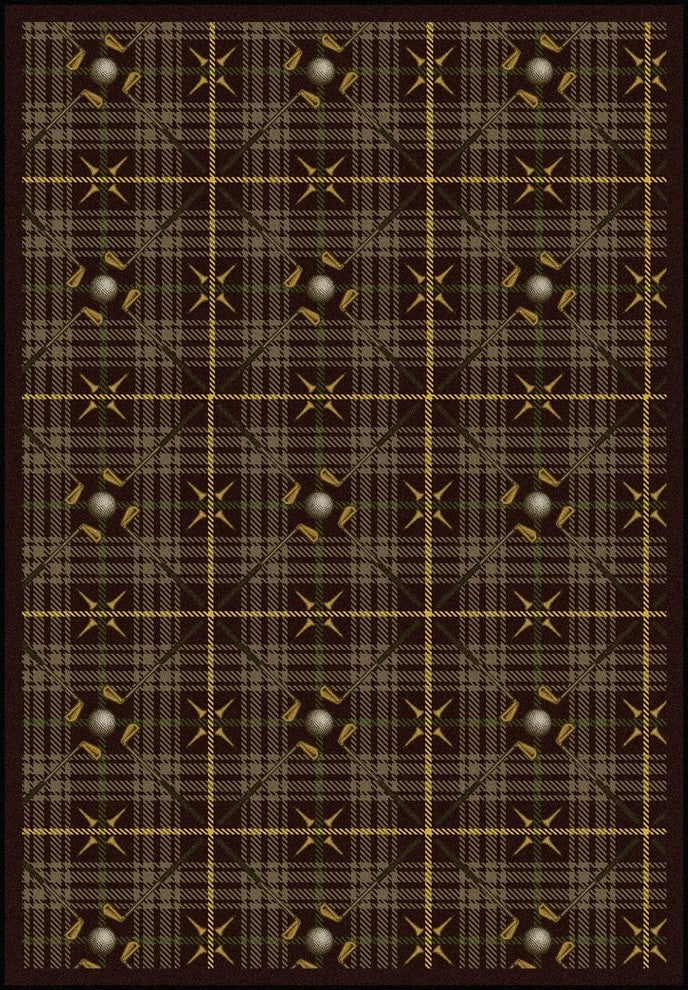 Games People Play Rug, Saint Andrews, 3'10"x5'4", Bark Brown