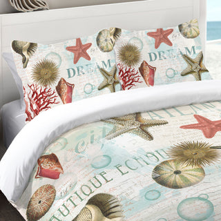 Laural Home Dream Beach Shells Comforter Sham