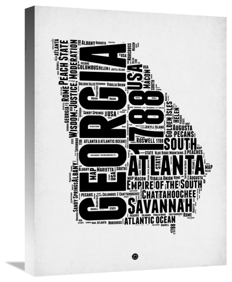 "Georgia Word Cloud 2" Fine Art Print