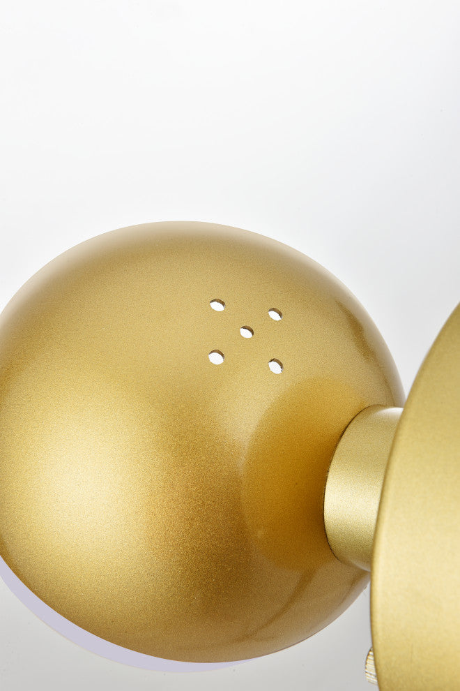 1 Light Brass And Frosted White Bath Sconce