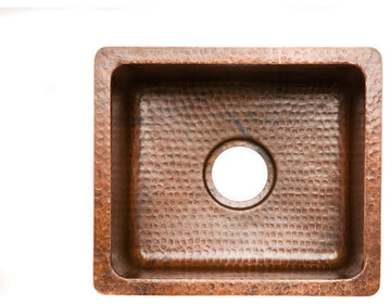 Premier Copper Products BREC16DB 16" Gourmet Rectangular Copper Bar/Prep Sink