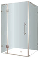 Aston Avalux Frameless Shower Enclosure, Stainless Steel, 48"x32"x72"