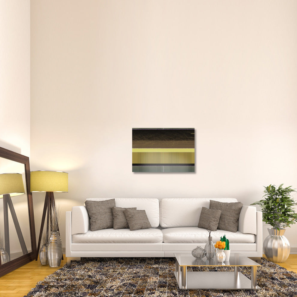 "Abstract Yellow And Brown Parallels" Fine Art Print