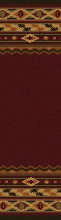 Cimarron Rug, Burgundy, 2'x8', Runner