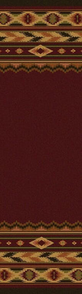 Cimarron Rug, Burgundy, 2'x8', Runner