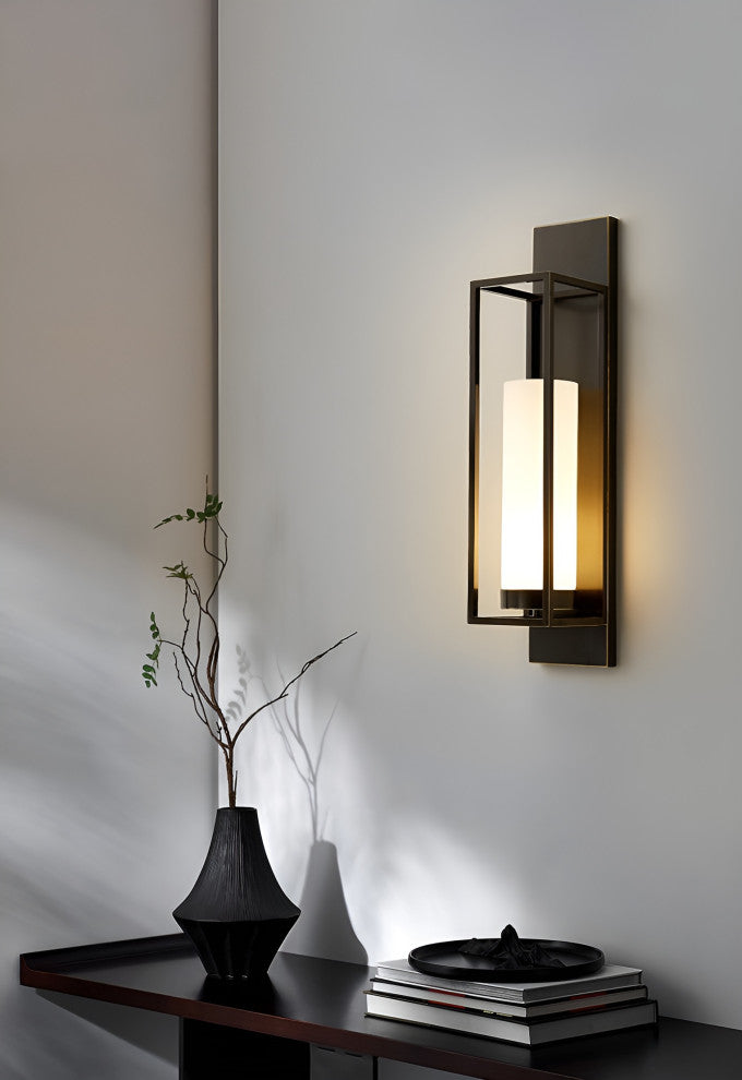 Luxury Wall Lamp in Palace Style for Living Room, Bedroom, Black + Gold, Cool Light