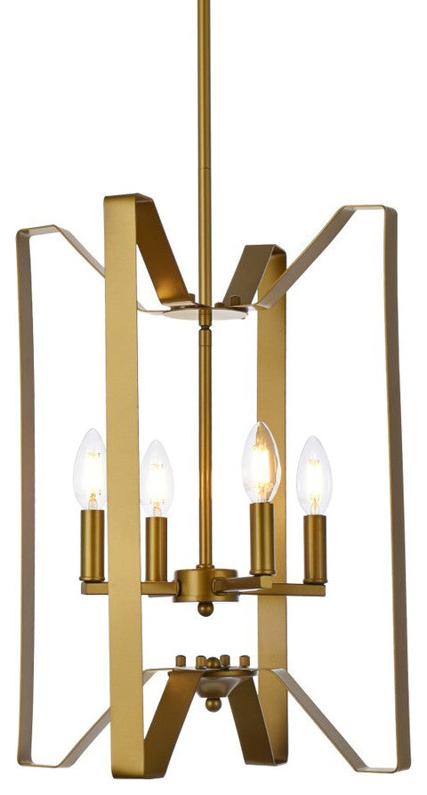 Henry 4-Light Pendant, Brass