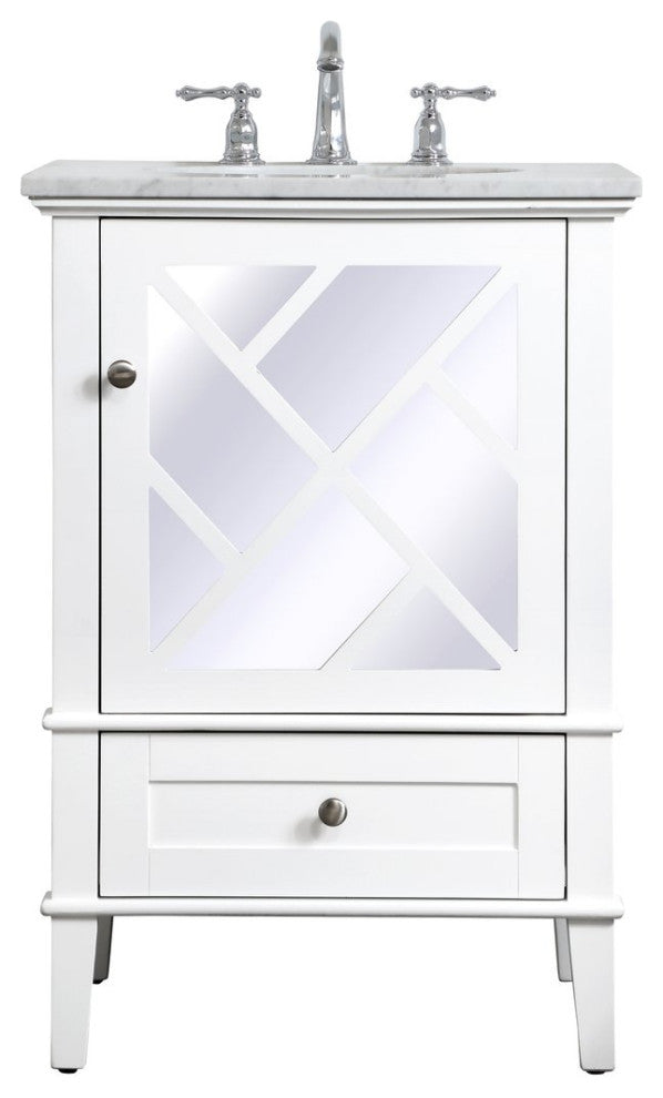Elegant VF30224WH 24"Single Bathroom Vanity Set, White