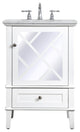 Elegant VF30224WH 24"Single Bathroom Vanity Set, White