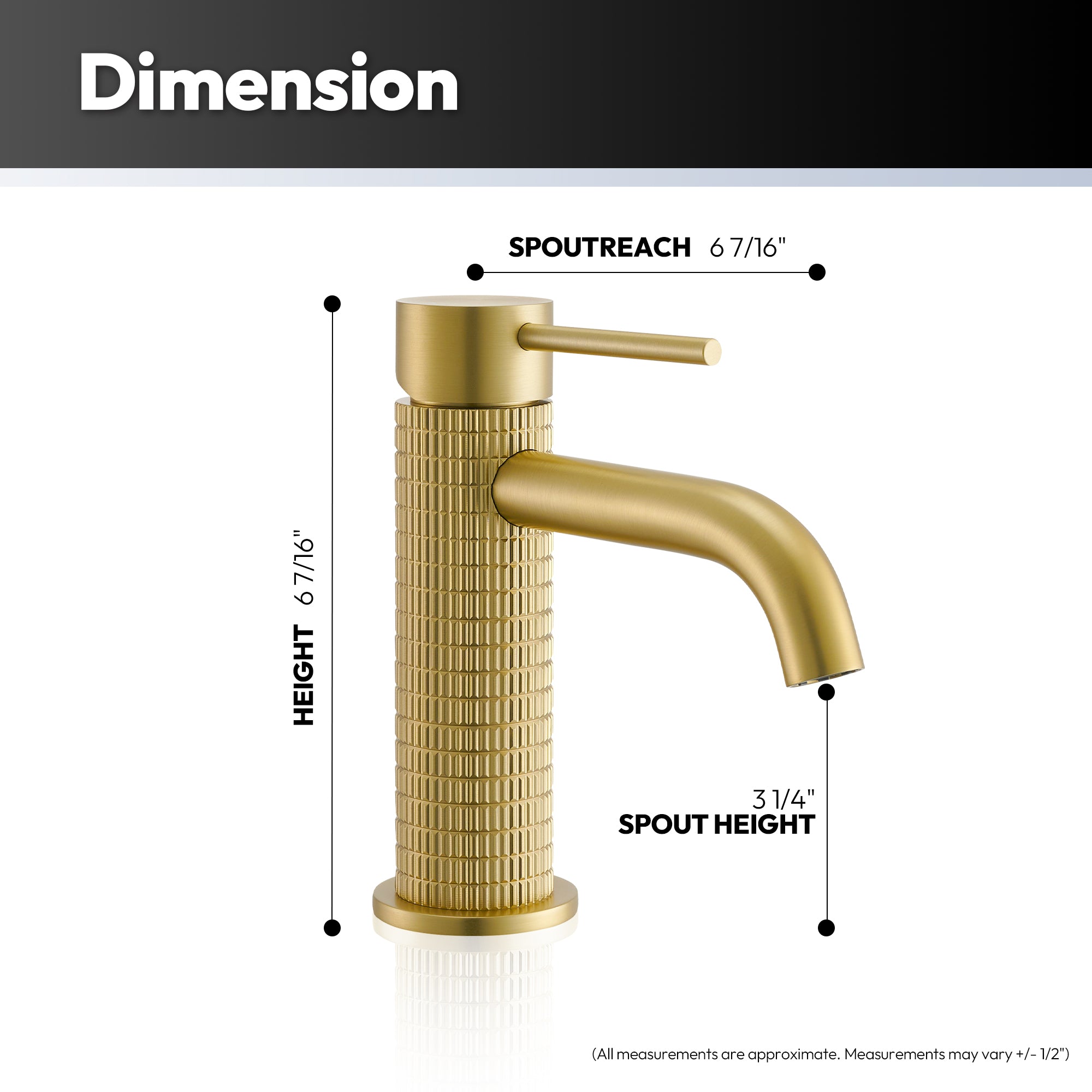 Mendavia Single-Handle Basin Bathroom Faucet, Brushed Gold, High Handle