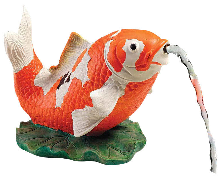 Kohaku Koi Piped Statue