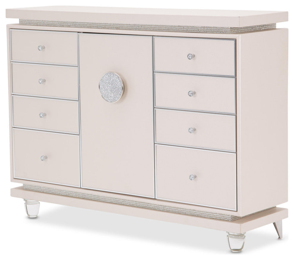 Glimmering Heights Dresser With Mirror, Ivory