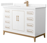 Marlena 48" Single Vanity, Cultured Top, Bronze Trim
