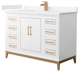 Marlena 48" Single Vanity, Cultured Top, Bronze Trim