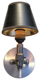 Piston Sconce Gold Foil Shade 5", Brushed Matal Wall Canopy