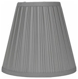 Pleated Silk Empire Lamp Shade 5x9x8.5", Silver