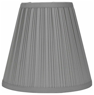 Pleated Silk Empire Lamp Shade 5x9x8.5", Silver