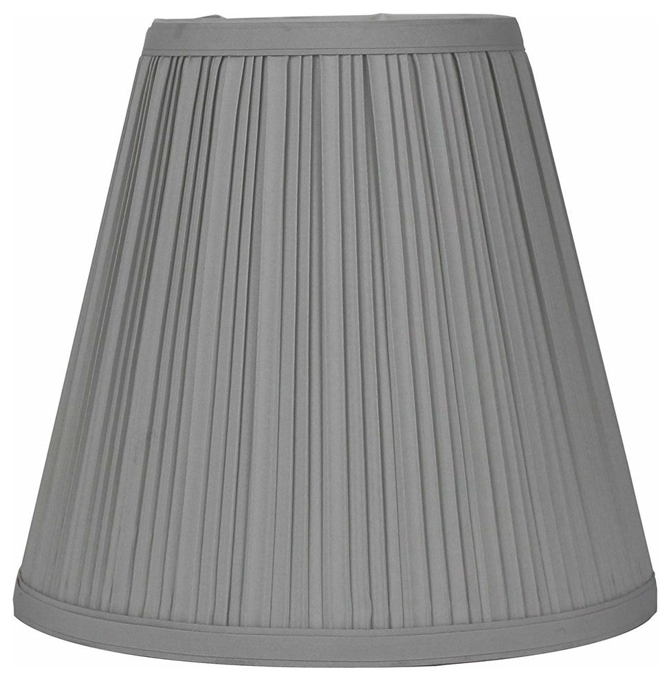Pleated Silk Empire Lamp Shade 5x9x8.5", Silver