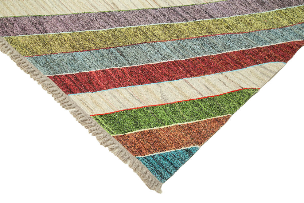 Rug N Carpet - Hand-knotted Turkish 8' 3'' x 10' 4'' Unique Wool Kilim Rug
