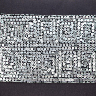 Glam Gray With Silver Sequins Lumbar Throw Pillow