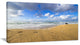 "Sea Beach on Cloudy Winter Day" Seashore Canvas Print, 1 Panel, 60"x28"