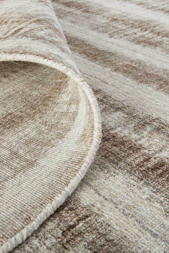 Weave & Wander Malana Rug, Chocolate Brown/Light Gray, 2ft x 3ft Rug
